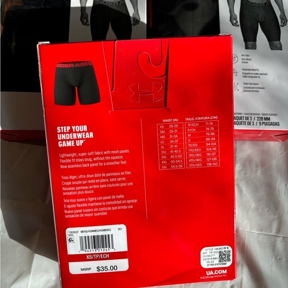 Under Armour UA Tech BOXERJOCK Boxer 9"  Underwear bundled 3 pack (6) total X/S - Picture 5 of 5